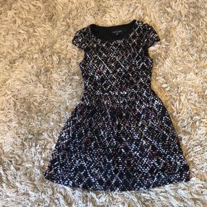 Black, pink, and white beautiful dress